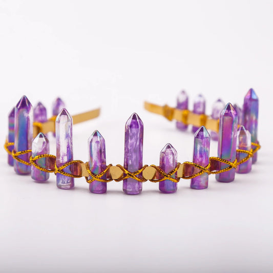 Purple Stone Crown Costume Accessory